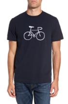 Men's French Connection Embroidered Bike T-shirt, Size - Blue