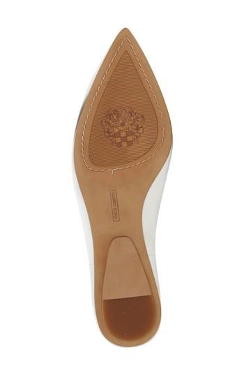 Women's Vince Camuto Stanta Pointy Toe Flat .5 M - White