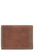 Men's Martin Dingman Water Buffalo Leather Card Case - Brown