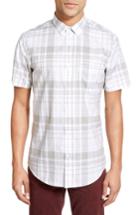 Men's Calibrate Slim Fit Heathered Plaid Sport Shirt