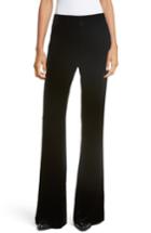 Women's Veronica Beard Ramsey Velvet Wide Leg Tuxedo Pants - Black
