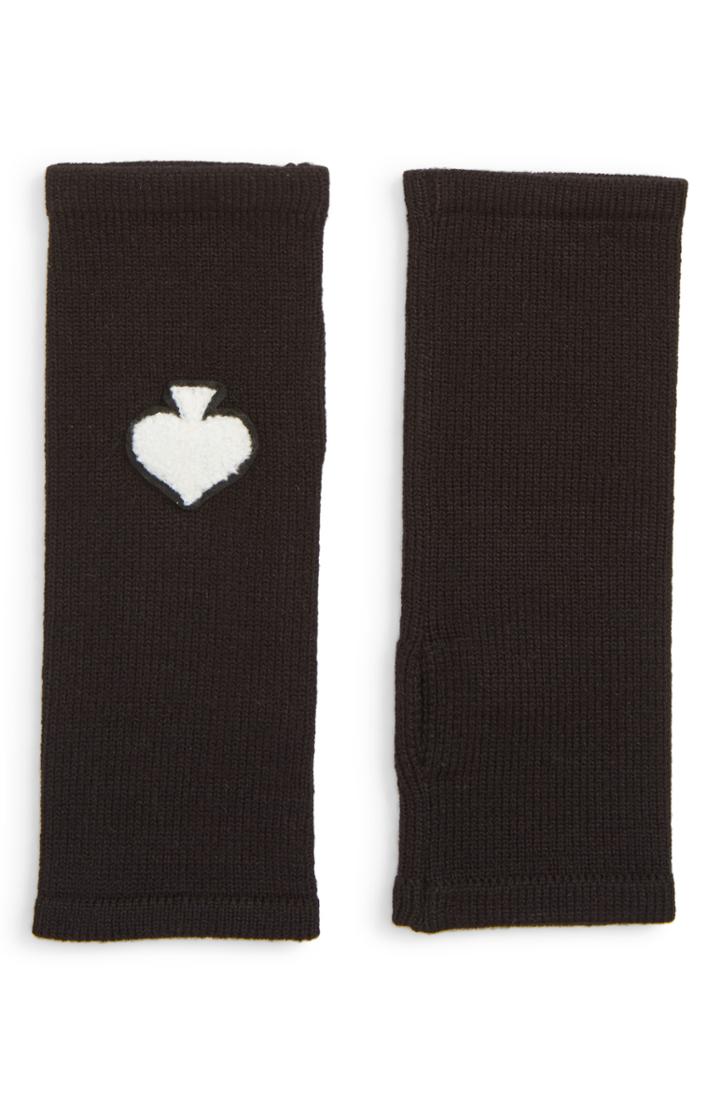Women's Kate Spade New York Spade Applique Arm Warmers