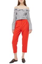 Women's Topshop Bardot Stripe Shirt Us (fits Like 0) - Grey