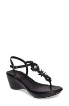 Women's Athena Alexander Gianna Embellished T-strap Wedge M - Black