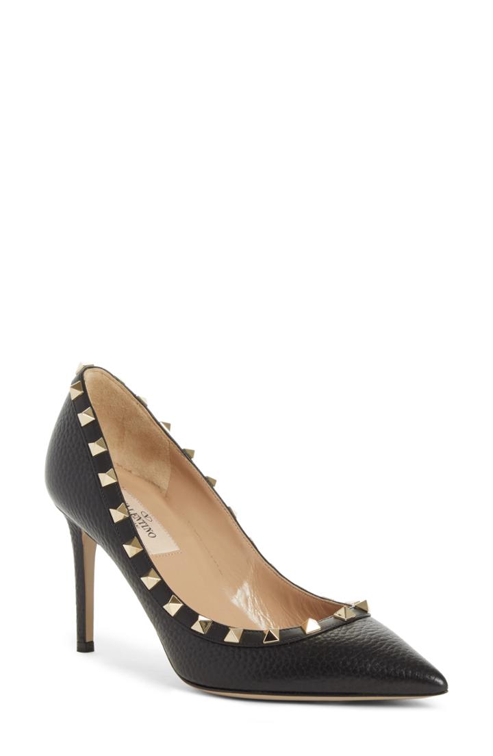 Women's Valentino Garavani Rockstud Pointy Toe Pump .5us / 37.5eu - Red