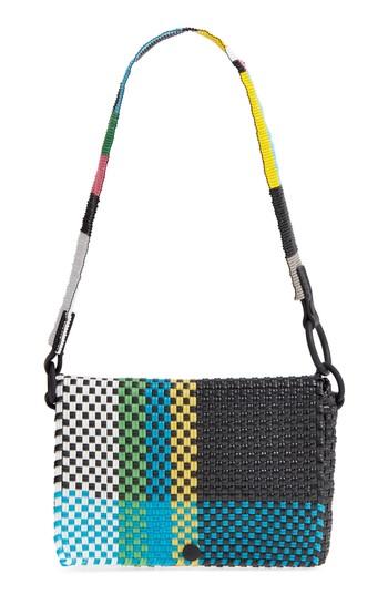 Truss Embellished Baguette Clutch - Green