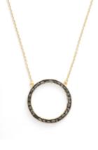 Women's Collections By Joya Deco Diamond Circle Pendant Necklace