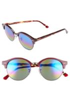 Women's Ray-ban Clubround 51mm Mirrored Rainbow Round Sunglasses -