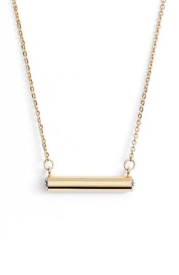 Women's Stella Vale April Crystal Bar Pendant Necklace