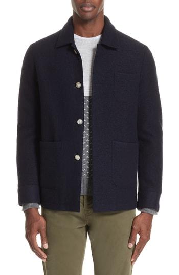 Men's Eleventy Trim Fit Wool Jacket Us / 50 Eu R - Blue