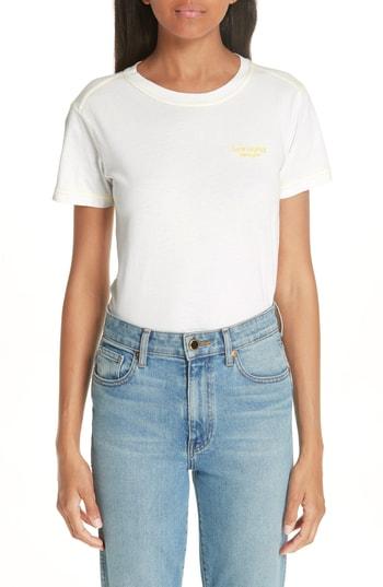 Women's Acne Studios Logo Embroidered Tee - White