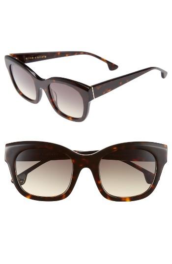 Women's Alice + Olivia Victoria 50mm Cat Eye Sunglasses - Dark Tortoise