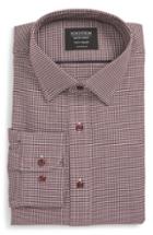 Men's Nordstrom Men's Shop Tech-smart Traditional Fit Stretch Solid Dress Shirt 32/33 - Burgundy