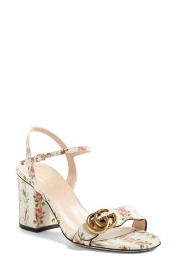 Women's Gucci Gg Marmont Block Heel Sandal .5us / 35.5eu - White