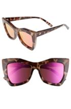 Women's Le Specs Kick It 54mm Sunglasses - Milky Tortoise