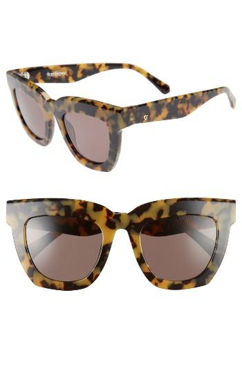 Women's Valley Ludlow 49mm Retro Sunglasses - Yellow Tortoise/ Brown