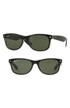 Women's Ray-ban Standard New Wayfarer 55mm Polarized Sunglasses - Black/ Green