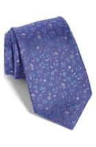 Men's The Tie Bar Flower Fields Silk & Cotton Tie, Size X-long X-long - Purple
