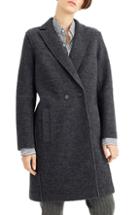 Women's J.crew Daphne Boiled Wool Topcoat (similar To 22w) - Grey