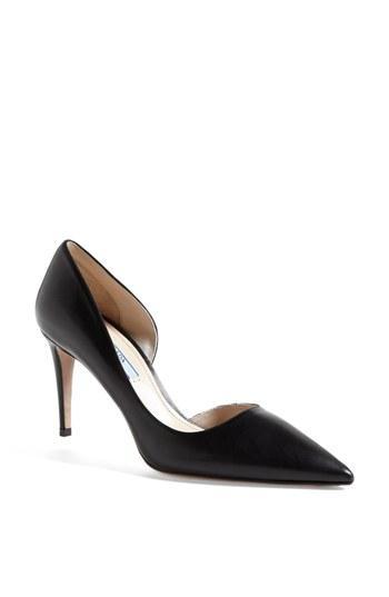 Prada D'orsay Pointed Toe Pump Black
