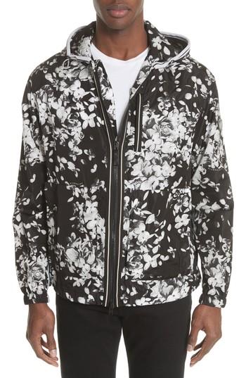 Men's Givenchy X K-way Hydrangea Print Windbreaker Eu - Black