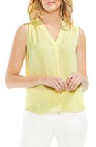 Women's Vince Camuto Rumpled Satin Blouse, Size - Yellow