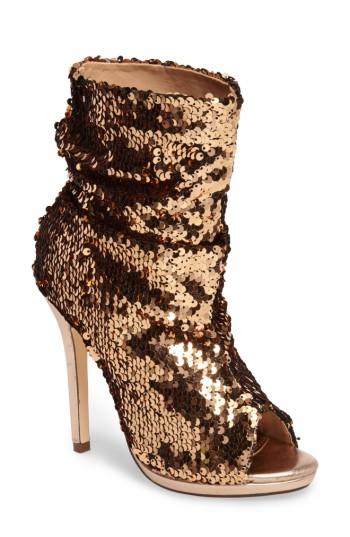 Women's Lauren Lorraine Marlow Sequin Slouch Bootie M - Metallic