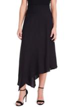 Women's Afrm Pavia Asymmetrical Midi Skirt - Black
