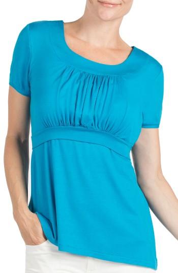 Women's Savi Mom Westin Maternity/nursing Top - Blue/green