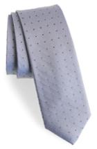 Men's Calibrate Dot Silk Blend Skinny Tie, Size - Black