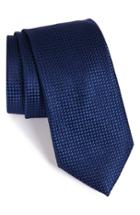 Men's Nordstrom Men's Shop 'nate' Solid Silk Tie, Size - Blue