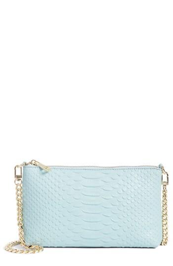 Jules Kae Lola Textured Faux Leather Crossbody Bag - Blue