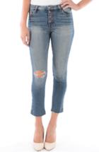 Women's Kut From The Kloth Reese Ripped Ankle Straight Leg Jeans - Blue