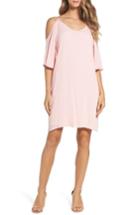Women's Fraiche By J Cold Shoulder Shift Dress - Pink