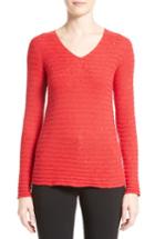 Women's Armani Collezioni Sequin Knit Sweater - Red