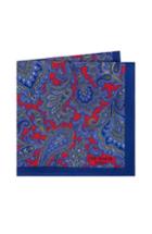 Men's Ted Baker London Paisley Wool Pocket Square, Size - Red
