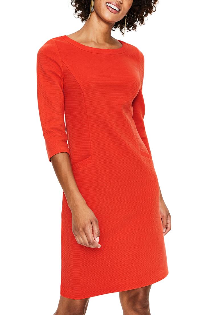 Women's Boden Jasmine Ottoman Dress - Orange