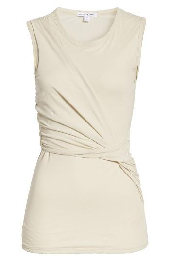 Women's James Perse Twisted Jersey Tank - Beige