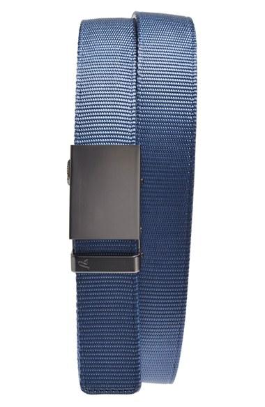 Men's Mission Belt Nylon Belt - Gunmetal/ Blue Nylon