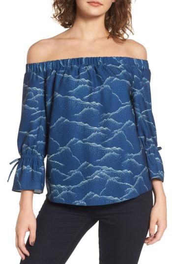 Women's Cooper & Ella Willa Off The Shoulder Blouse, Size - Blue