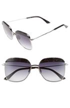 Women's Sunday Somewhere 'vito' 57mm Sunglasses - Black Glitter/ Grey Graident
