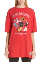 Women's Vetements Cartoon Print Tee - Red