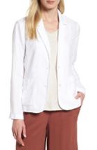 Women's Eileen Fisher Organic Linen Blazer, Size - White