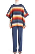 Women's Chloe Stripe Felted Wool & Cashmere Poncho