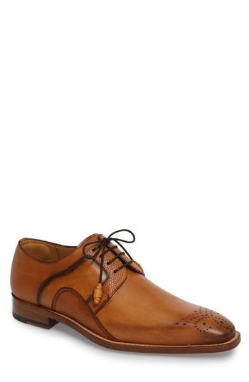 Men's Mezlan Saturno Medallion Toe Derby M - Brown