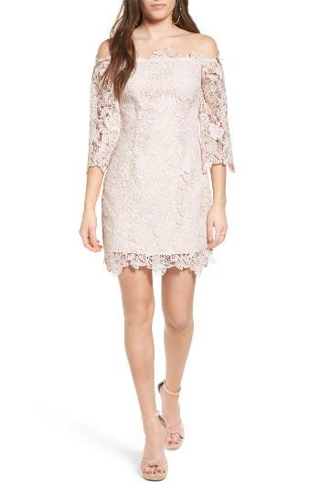Women's Astr The Label Madeline Lace Off The Shoulder Dress
