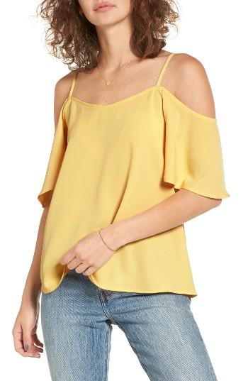 Women's Bp. Cold Shoulder Top - Yellow