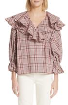 Women's Rejina Pyo Camila Ruffle Wrap Blouse - Red