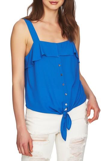 Women's 1.state Tie Front Blouse, Size - Yellow