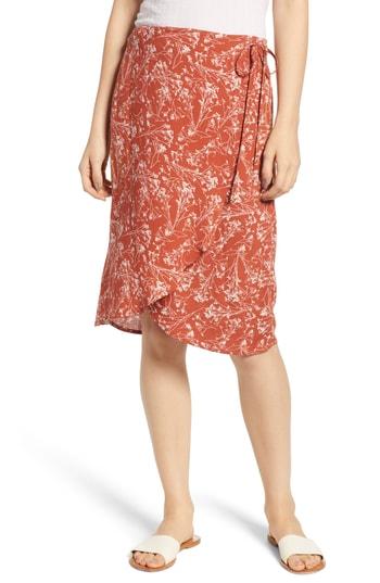 Women's Lira Clothing Wrap Me Up Print Wrap Skirt - Orange